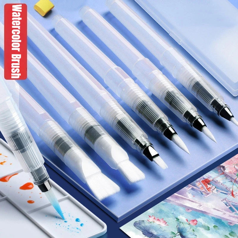 3/7pcs Watercolor Brush Set Soft Water Coloring Pen Paint Brushes For Beginner Art Drawing  Painting