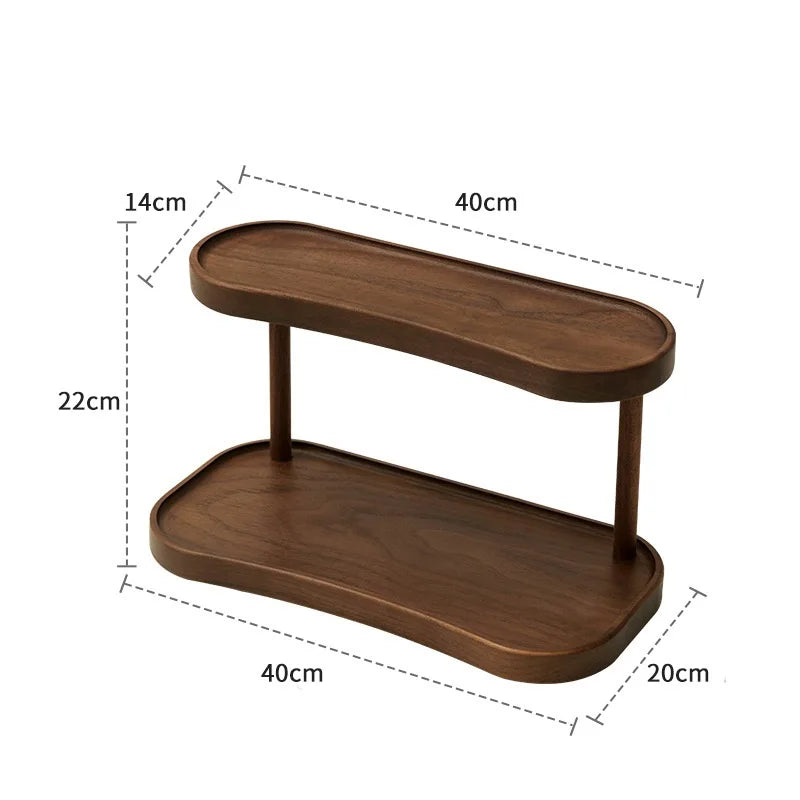 2-Tier Bamboo Vanity & Coffee Bar Organizer