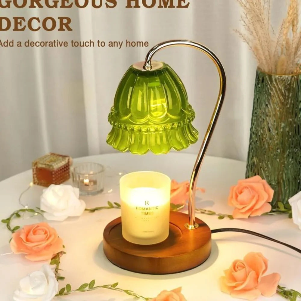 Flower Candle Warmer Lamp with Timer, Dimmable Candle Lamp Warmer, Christmas Birthday Gift, House Warming Decor, For Jar Candles