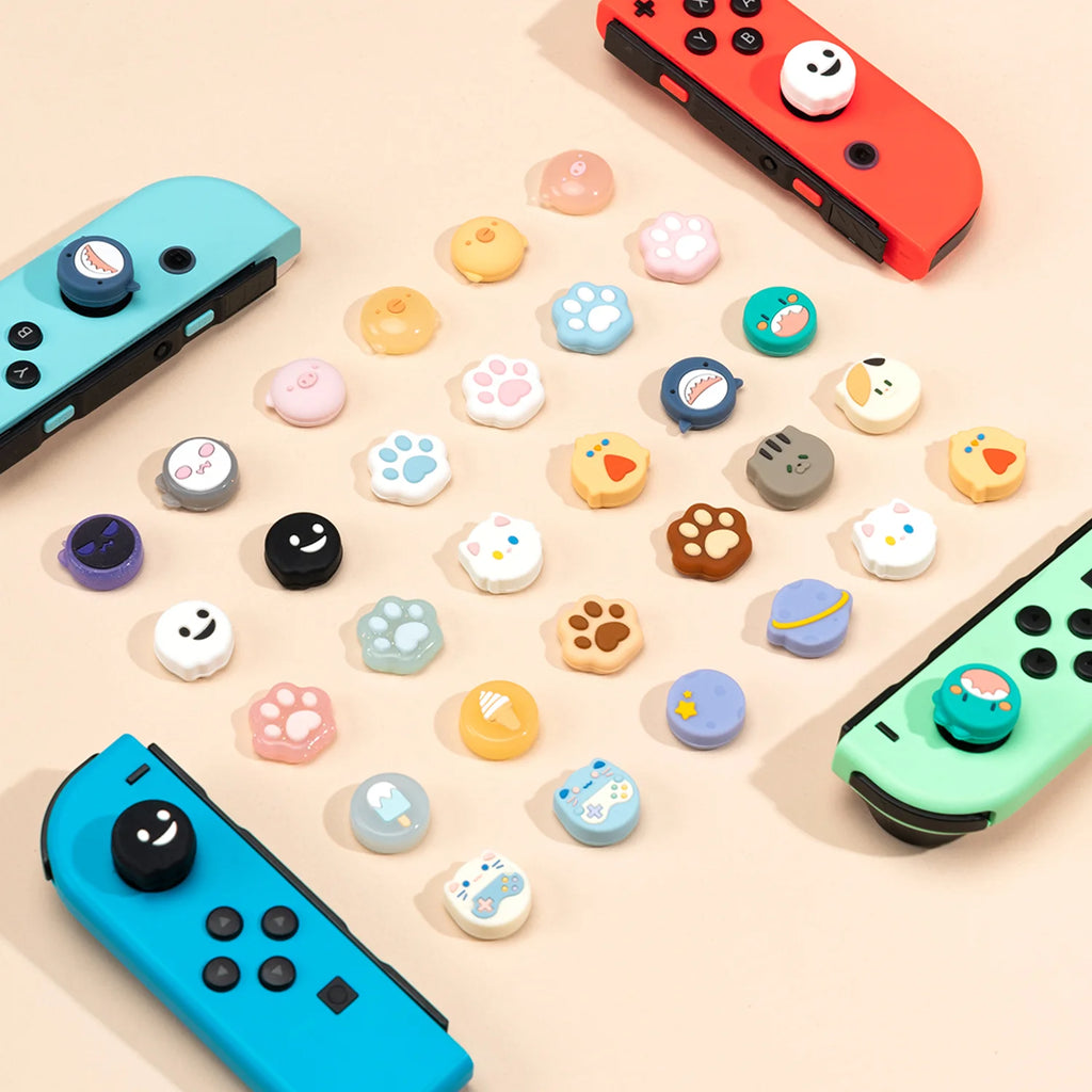 Silicone Joy-Con Thumb Stick Grip Caps for Switch OLED & Lite