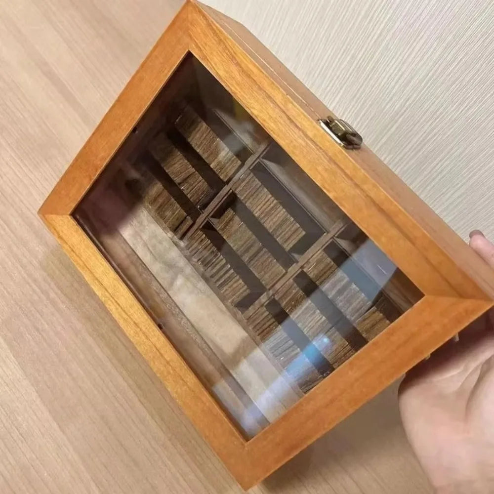 Bookshelf Decor Anxiety Bookshelf Home Desktop Decoration Fidget Toys Bookshelf Sensory Toys Handmade Wooden