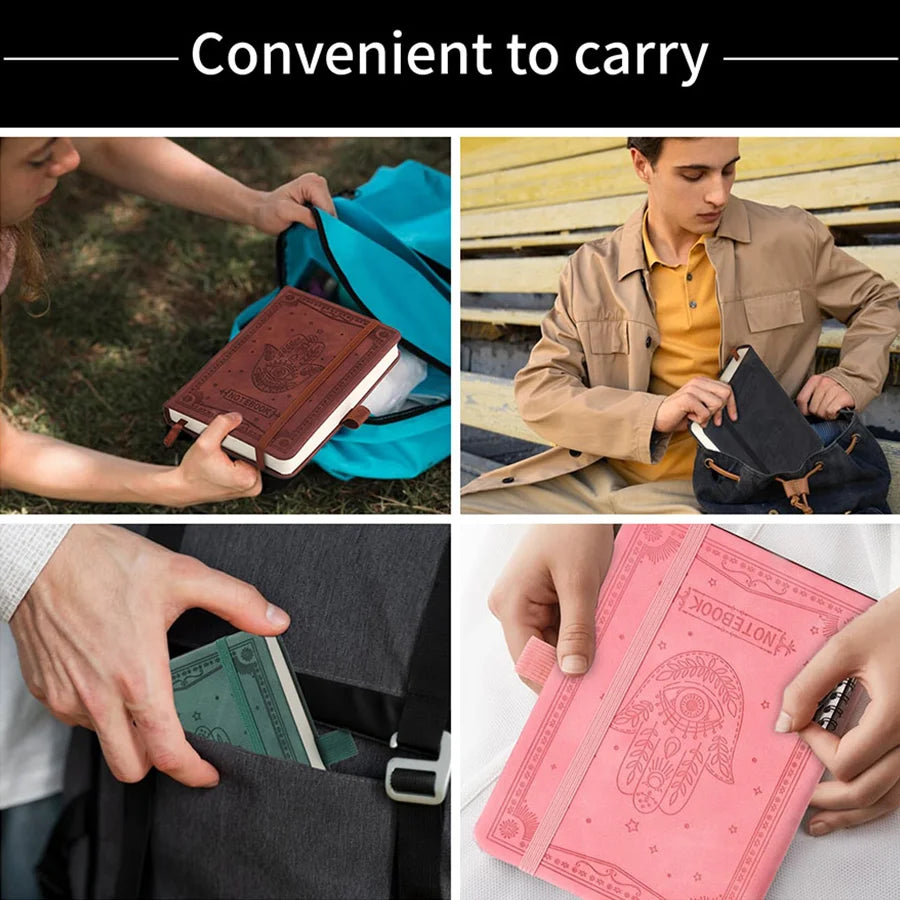 A6 Leather Pocket Lined Notebook