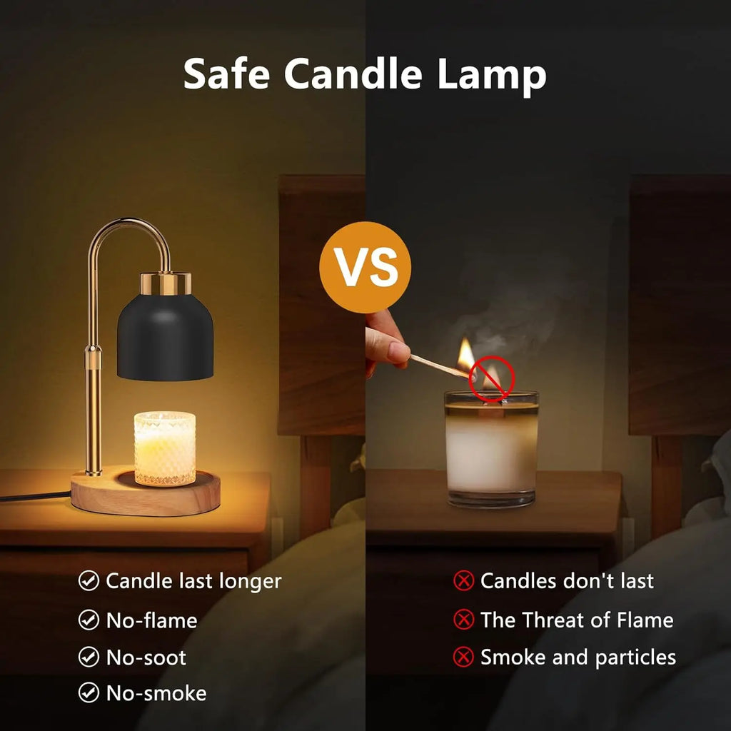 Candle Warmer Lamp with Timer and Two Wax Warmer Bulbs,Electric Wax Warmer for Scented Wax,Mothers Day Gift and House Warming Gi