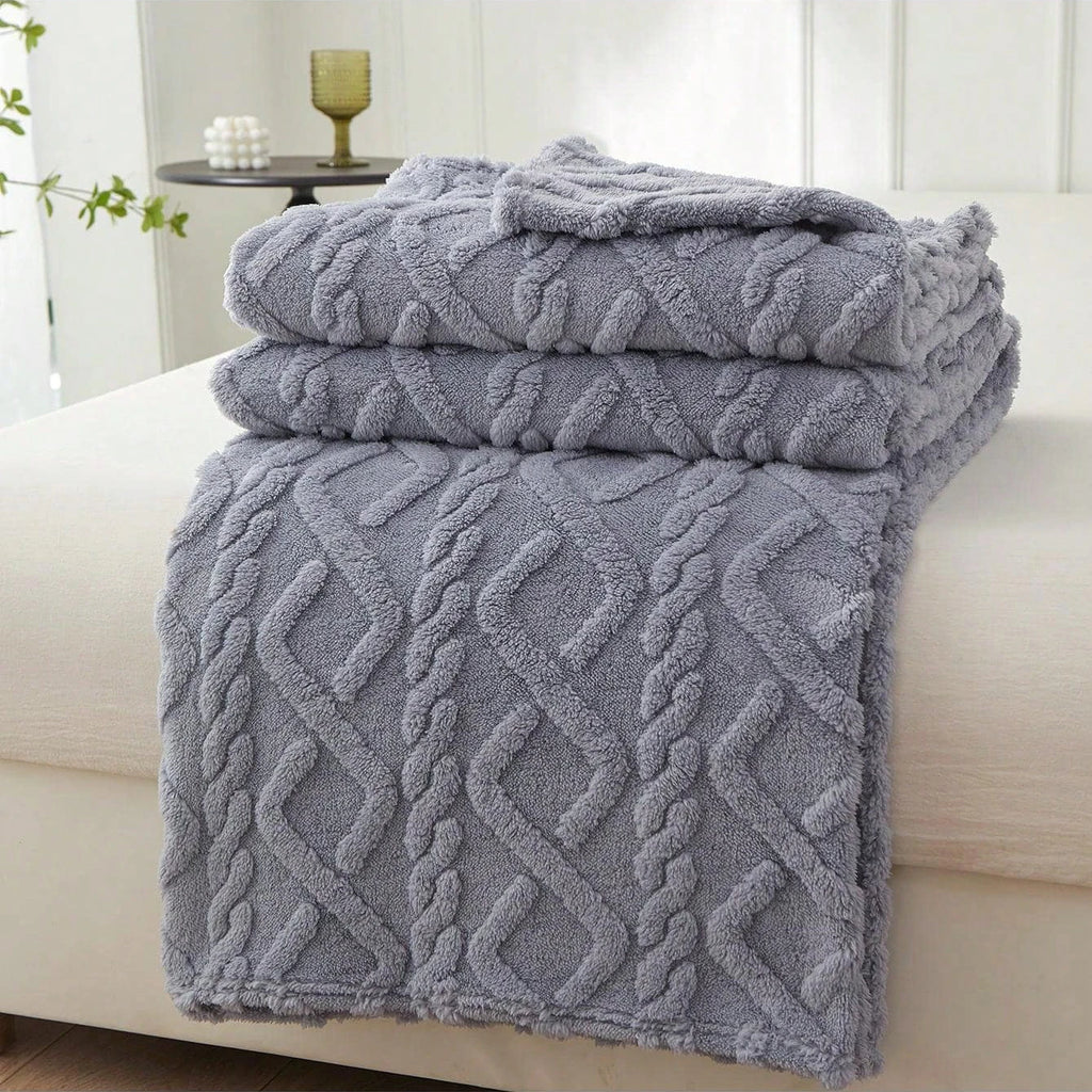 1pc Single-Layer Coral Fleece Blanket, Lightweight & Multi-Purpose Blanket Bed Cover,For Living Room Sofa Cover, Nap Blanket