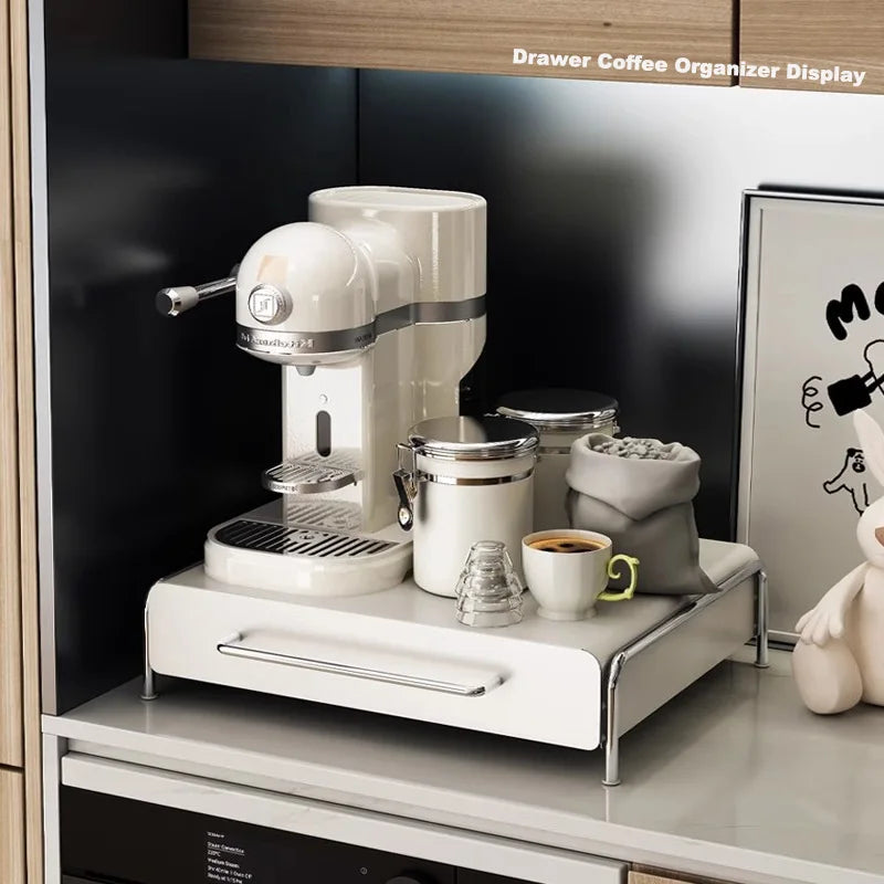 Capsule Coffee Display Rack Storage drawer Bar Ins Wind Table Top Tea Bag Storage Box Coffee Machine Base Drawer Storage Shelves