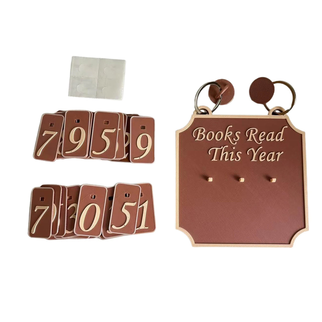 Hanging Bookshelf Counter Bookish Decor Books Read This Year Bookshelf Sign Personalized Book Lover Sign Reading Plan Management