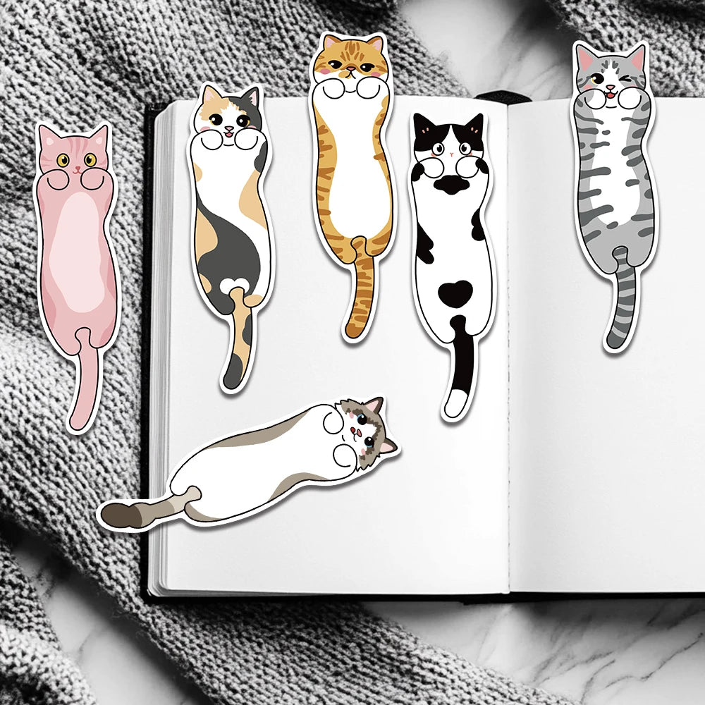 30-Piece Cartoon Cat Bookmark Set