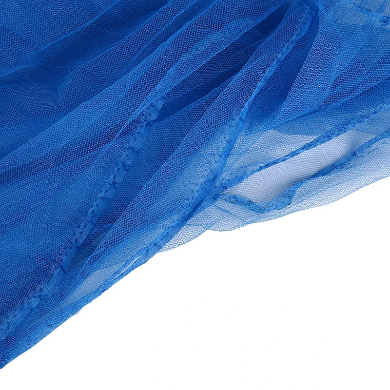 Princess-Style Lace Bed Canopy  Double Bed Mosquito Net 100% Polyester Mesh Insect Netting for Home & Travel  White, Pink, Blue, Purple