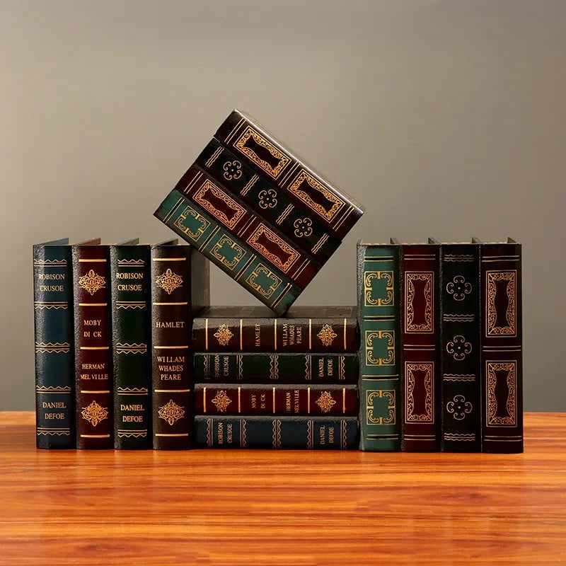 European Retro Faux Book Storage Box