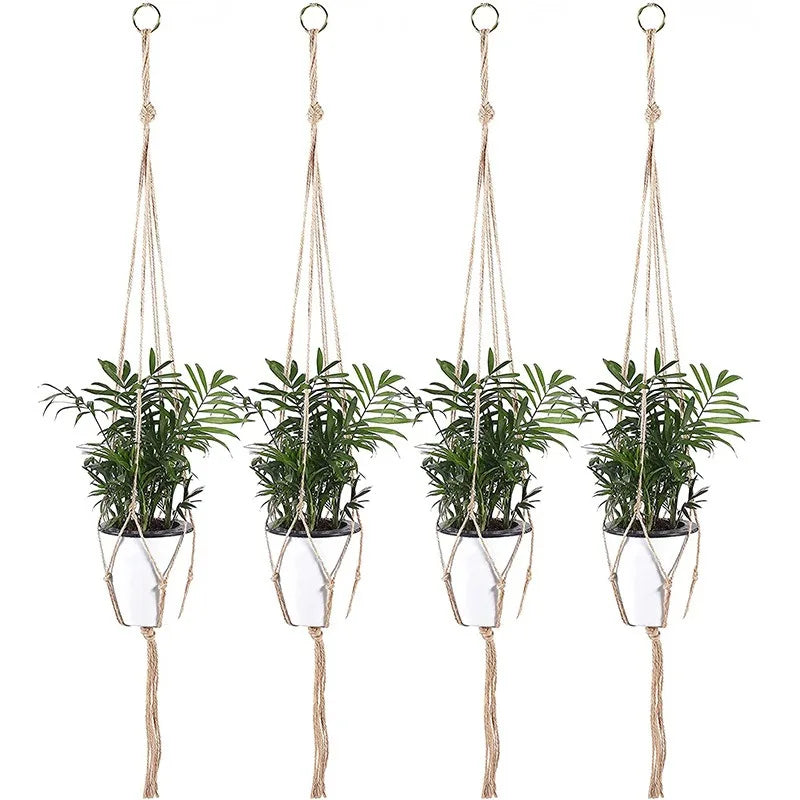 Hanging Flower Pot Net Planters for Hanging – Woven Plant Holder for Gardening, Planter Hanger Rack