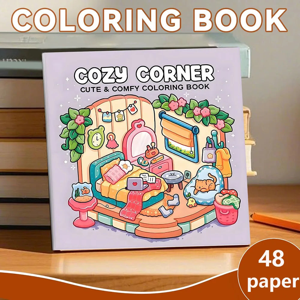 Cozy Garden Coloring Book for Adults & Teens