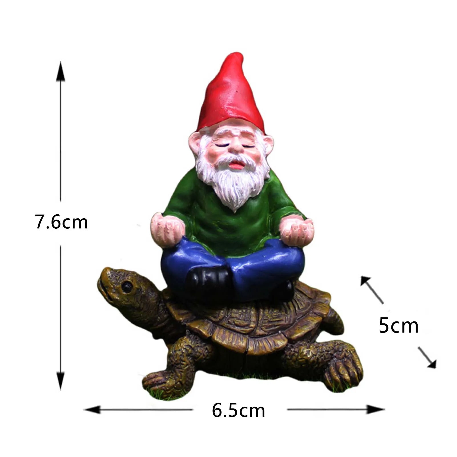 Creative Garden Gnome Statue Decorations – Hand Painted Lawn Decoration Riding Turtle for Landscape, Home, Courtyard &amp; Garden Decor