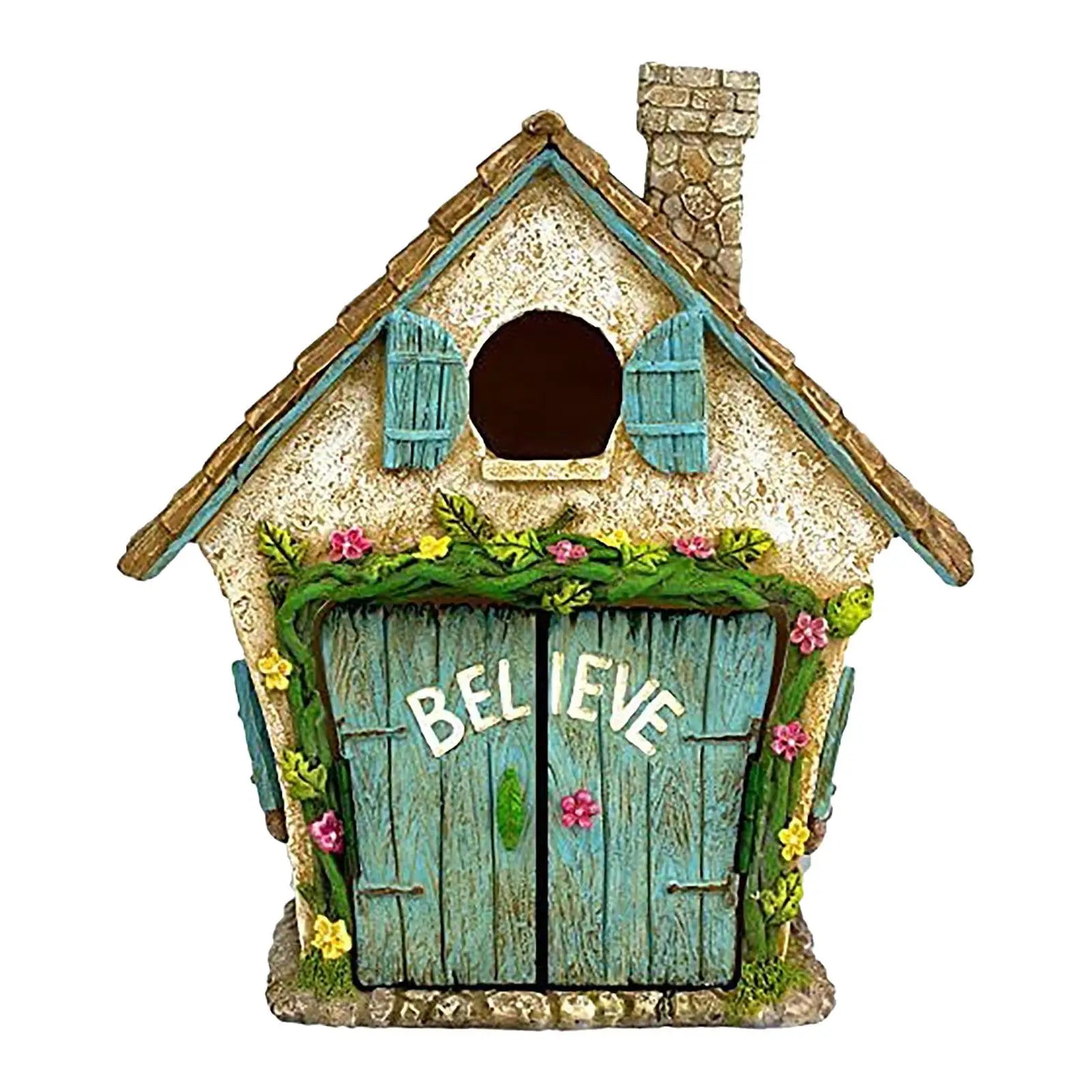 2D Fairy Garden Miniatures Gnome Window Door Set – Pendant Glow In The Dark Creative Ornaments Crafts for Fairy Garden Decorations