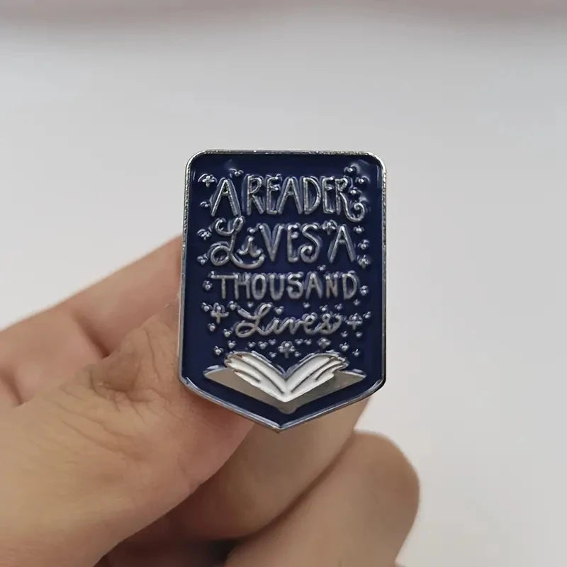 A Reader Lives a Thousand Lives Enamel Brooch Pin