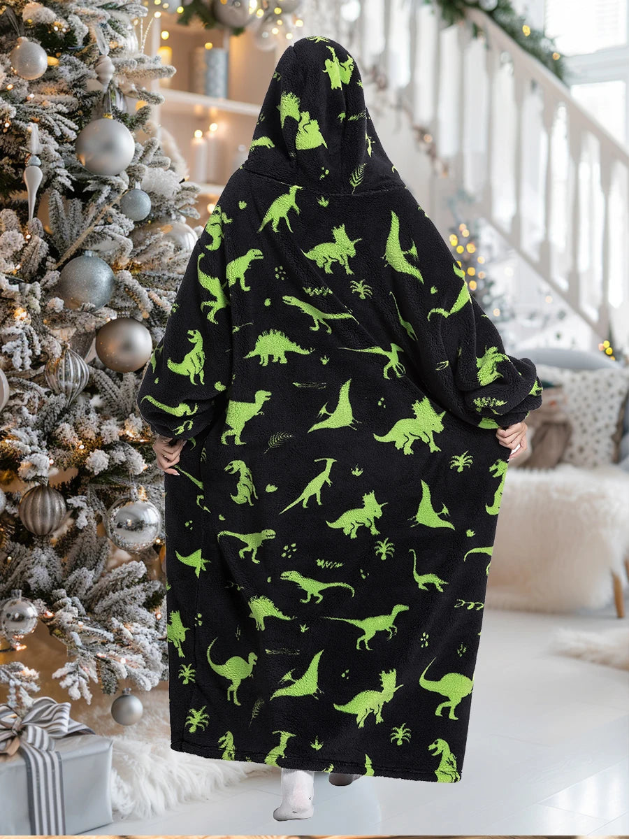 Wearable Sherpa Fleece Blanket Hoodie