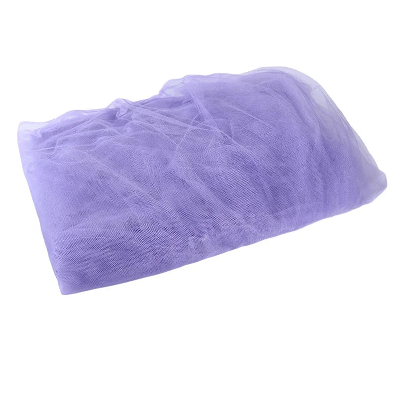 Princess-Style Lace Bed Canopy  Double Bed Mosquito Net 100% Polyester Mesh Insect Netting for Home & Travel  White, Pink, Blue, Purple