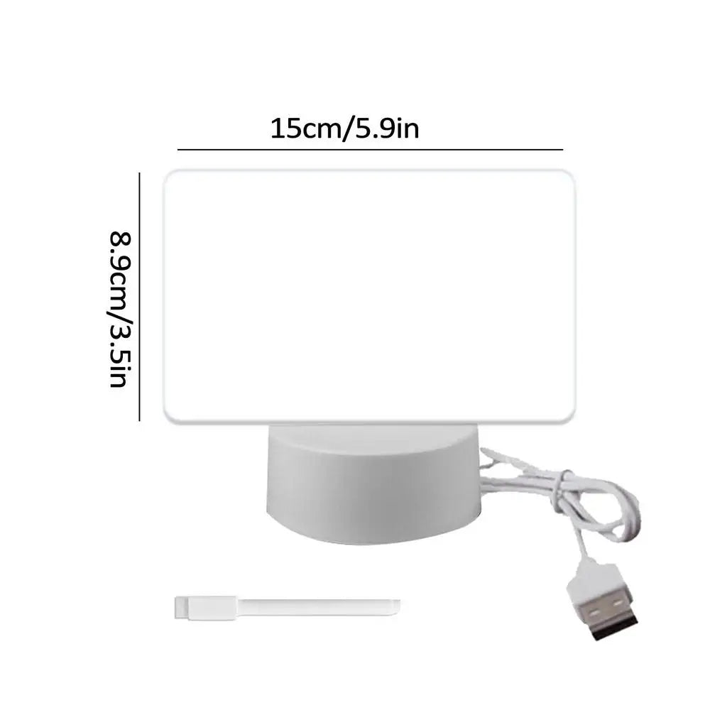 Acrylic LED Desktop Dry Erase Board