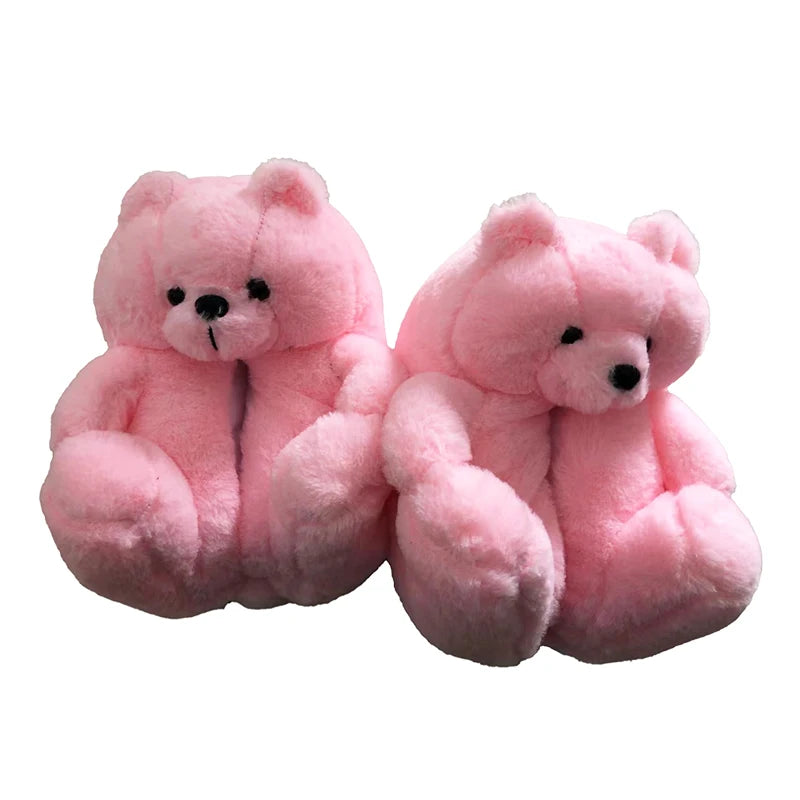 Highland Cow Fashion Bear Plush Slippers Women Men House Animals Soft Shoes Christmas Slipper Adults Indoor Shoes