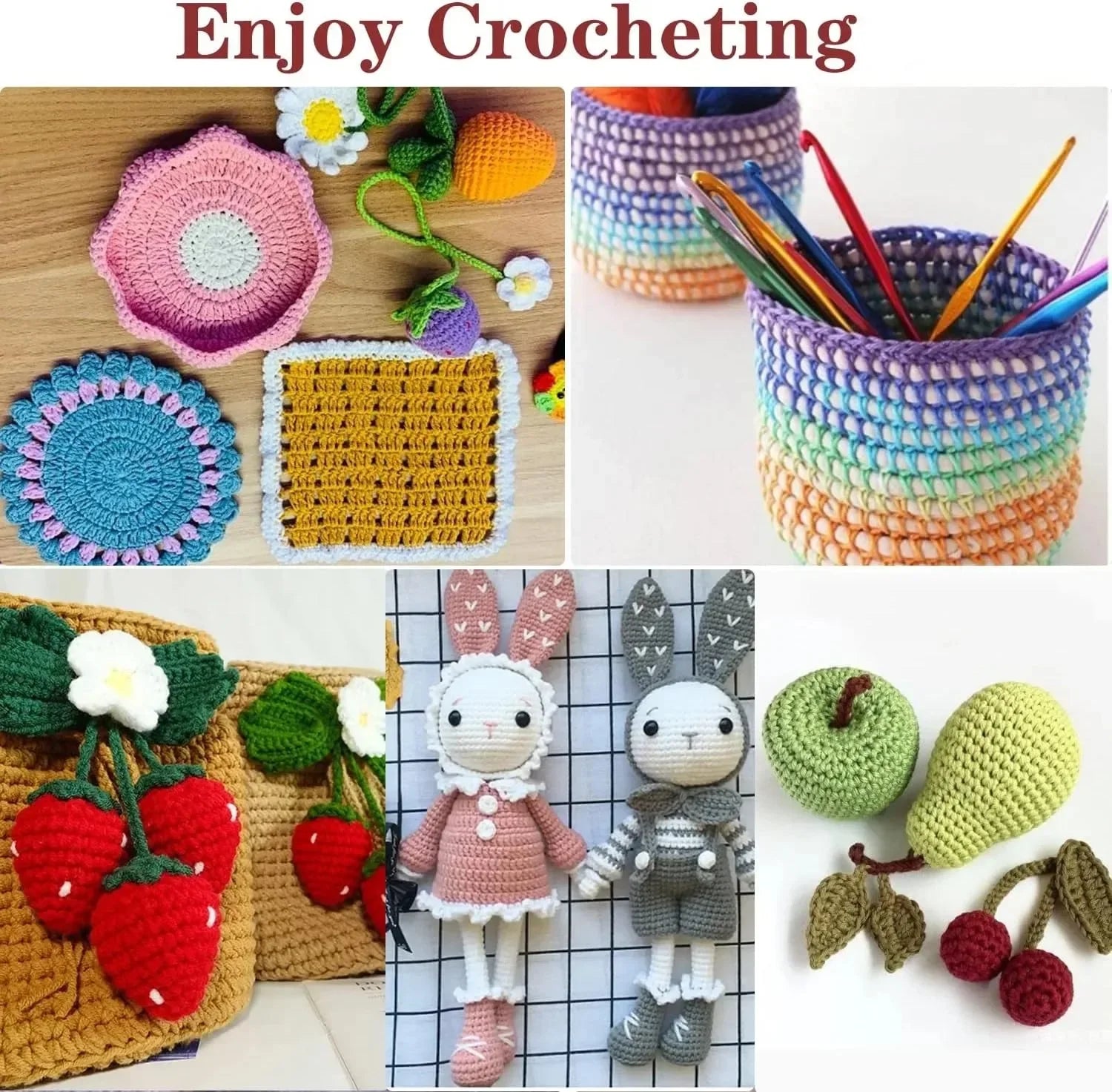 59-Piece Complete Crochet Kit for Beginners