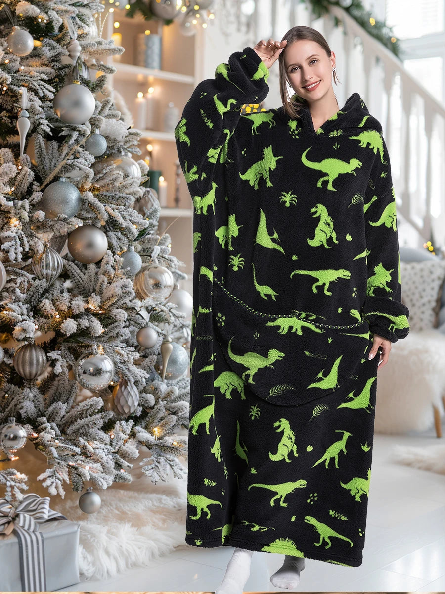 Wearable Sherpa Fleece Blanket Hoodie