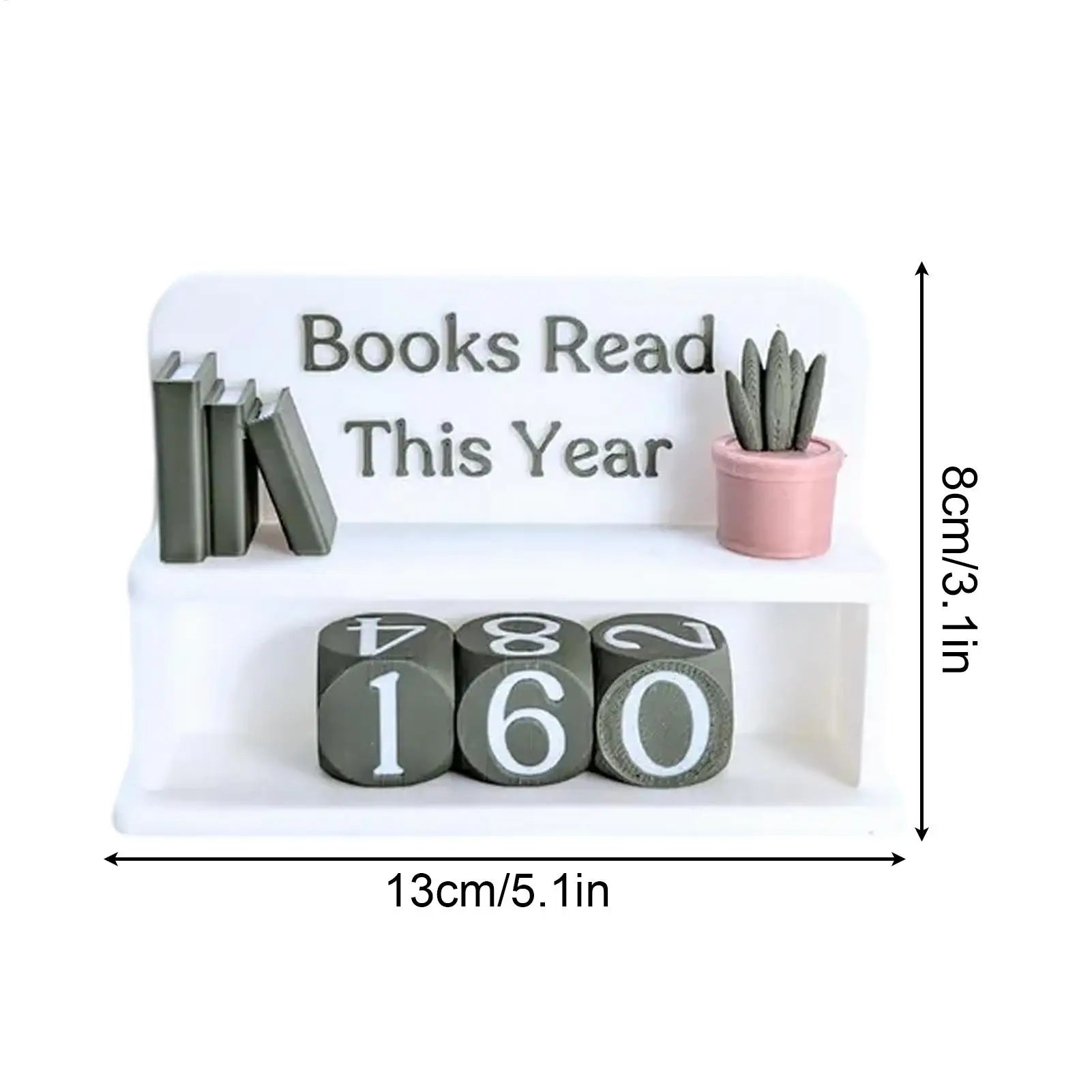 Books Read This Year Counter Bookish Track Shelf Ornament Books Read This Year for Home Librarian Classroom Women Men Kids