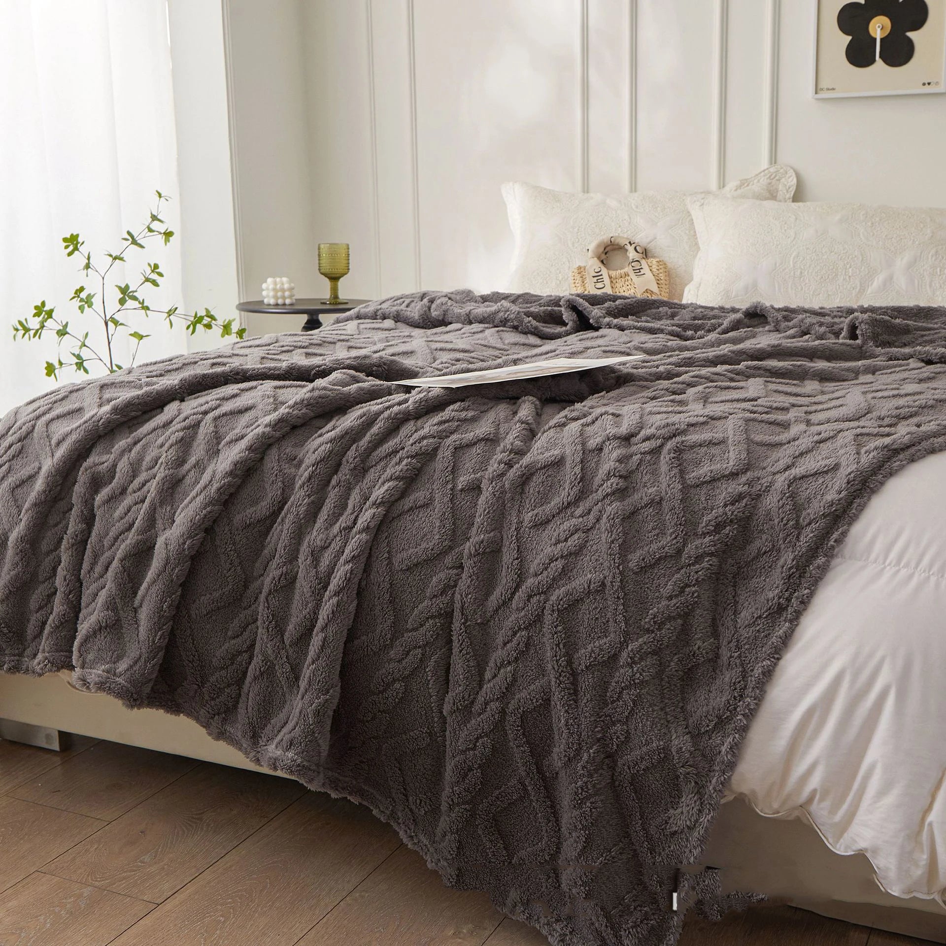 New Winter Sherpa Throw Blanket