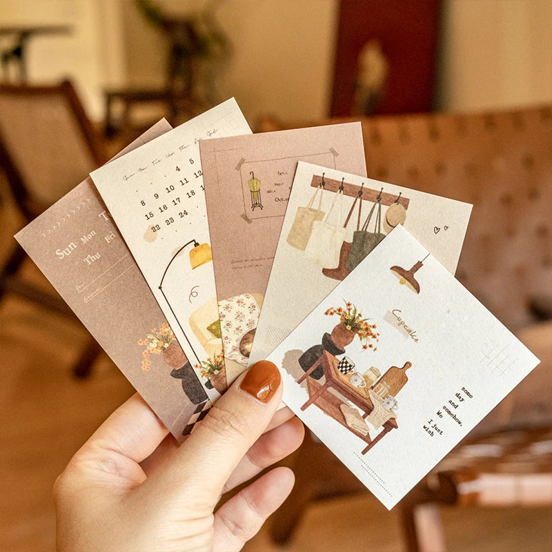 Journal GO 20pcs Time with You Note Pads Creative Warm Journaling Scrapbook Decorative Material Paper Stationery Notes