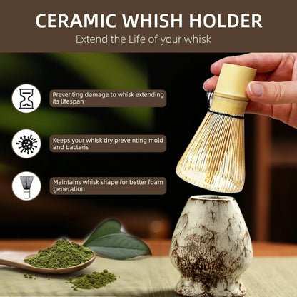 6PCS Japanese Matcha Tea Set – Whisk, Bowl & Accessories for Authentic Tea Rituals