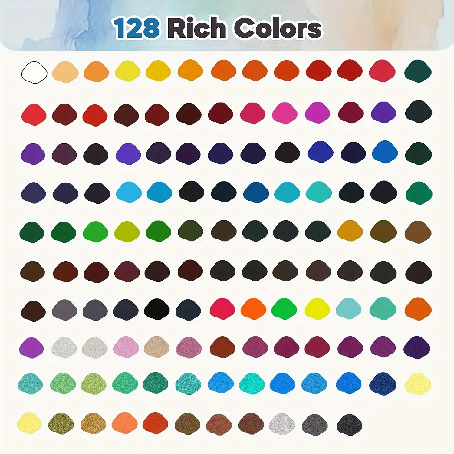 168-Color Deluxe Watercolor Paint Set with Brushes & Sketch Pencil | Non-Toxic Portable Metal Case | Complete Artist Painting Kit