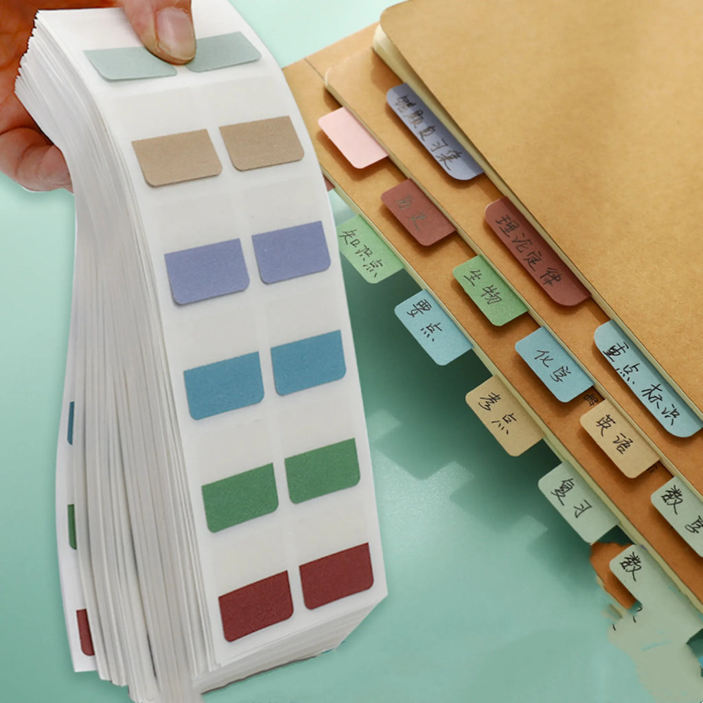 Removable Sticky Index Tabs for Books & Notebooks