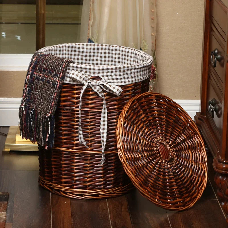Large Rattan Laundry & Storage Basket