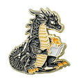 Dragon Reader Fantasy Enamel Brooch Pin