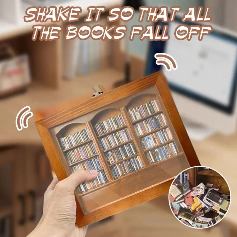 Bookshelf Decor Anxiety Bookshelf Home Desktop Decoration Fidget Toys Bookshelf Sensory Toys Handmade Wooden