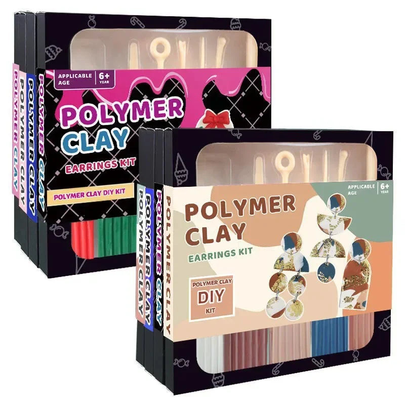 DIY Polymer Clay Jewelry Earring Making Kit – Modeling Clay with Sculpting Tools, Oven-Bake or Air-Dry Art Craft for Teens &amp; Adults