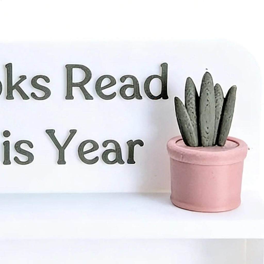 Books Read This Year Counter Bookish Track Shelf Ornament Books Read This Year for Home Librarian Classroom Women Men Kids