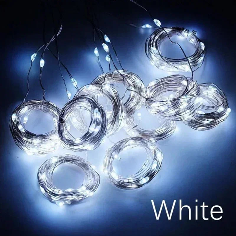 3M LED Curtain String Lights – Fairy Decoration USB Holiday Garland Lamp with 8 Modes for Home, Garden, Christmas, Party, New Year &amp; Wedding