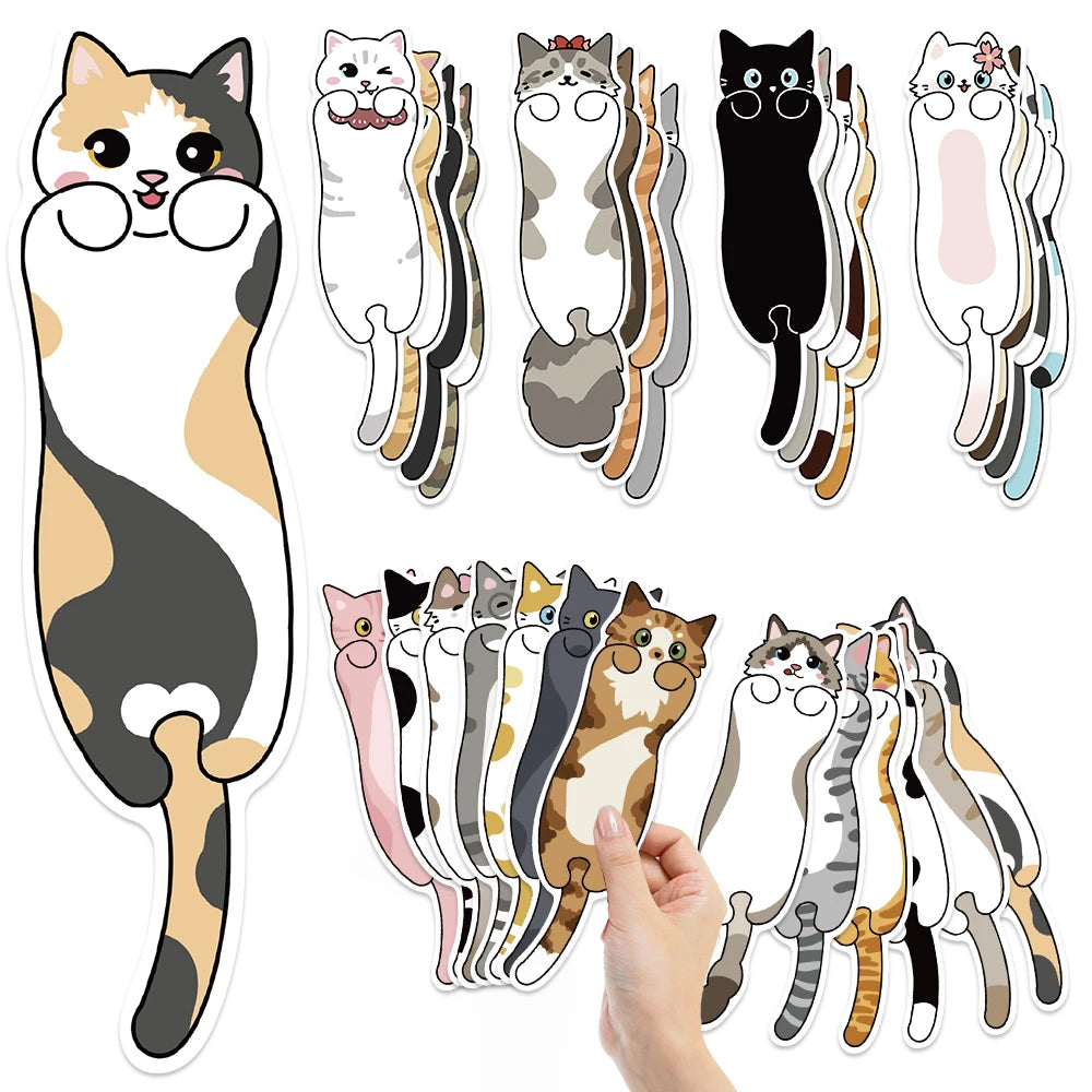 30-Piece Cartoon Cat Bookmark Set