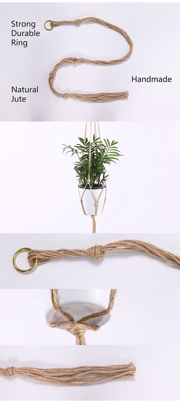 Hanging Flower Pot Net Planters for Hanging – Woven Plant Holder for Gardening, Planter Hanger Rack