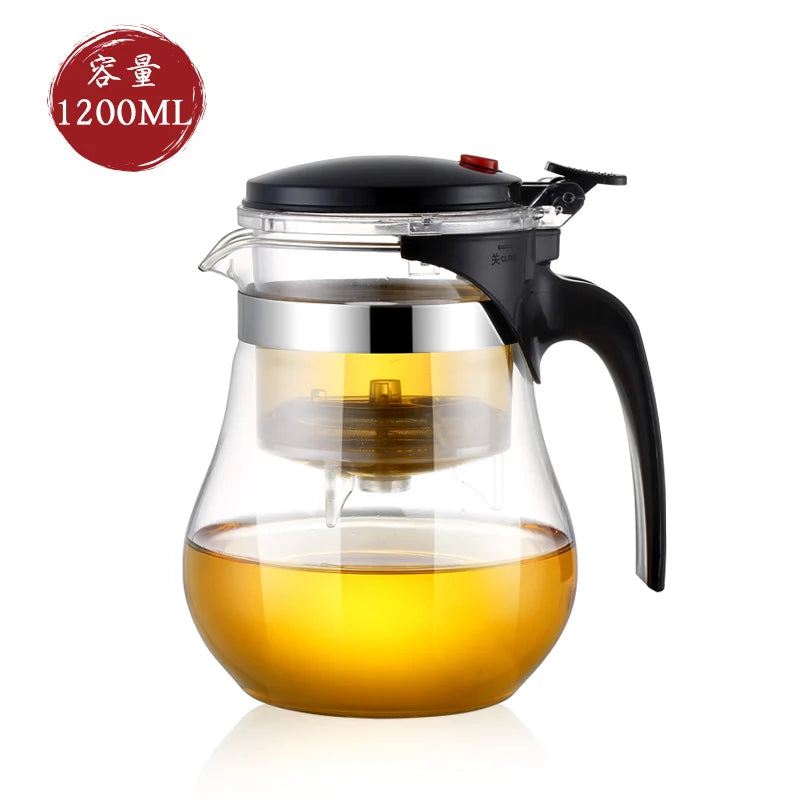 Heat-Resistant Glass Teapot with Built-In Infuser – Perfect for Loose Leaf & Blooming Teas