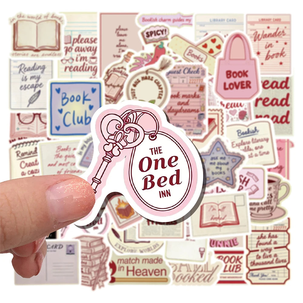 10/30/50pcs Cartoon Bookish Aesthetic Graffiti Stickers Funny Decoration Decals DIY Stationery Phone Suitcase Waterproof Sticker
