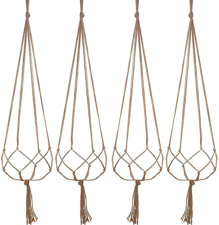 Hanging Flower Pot Net Planters for Hanging – Woven Plant Holder for Gardening, Planter Hanger Rack