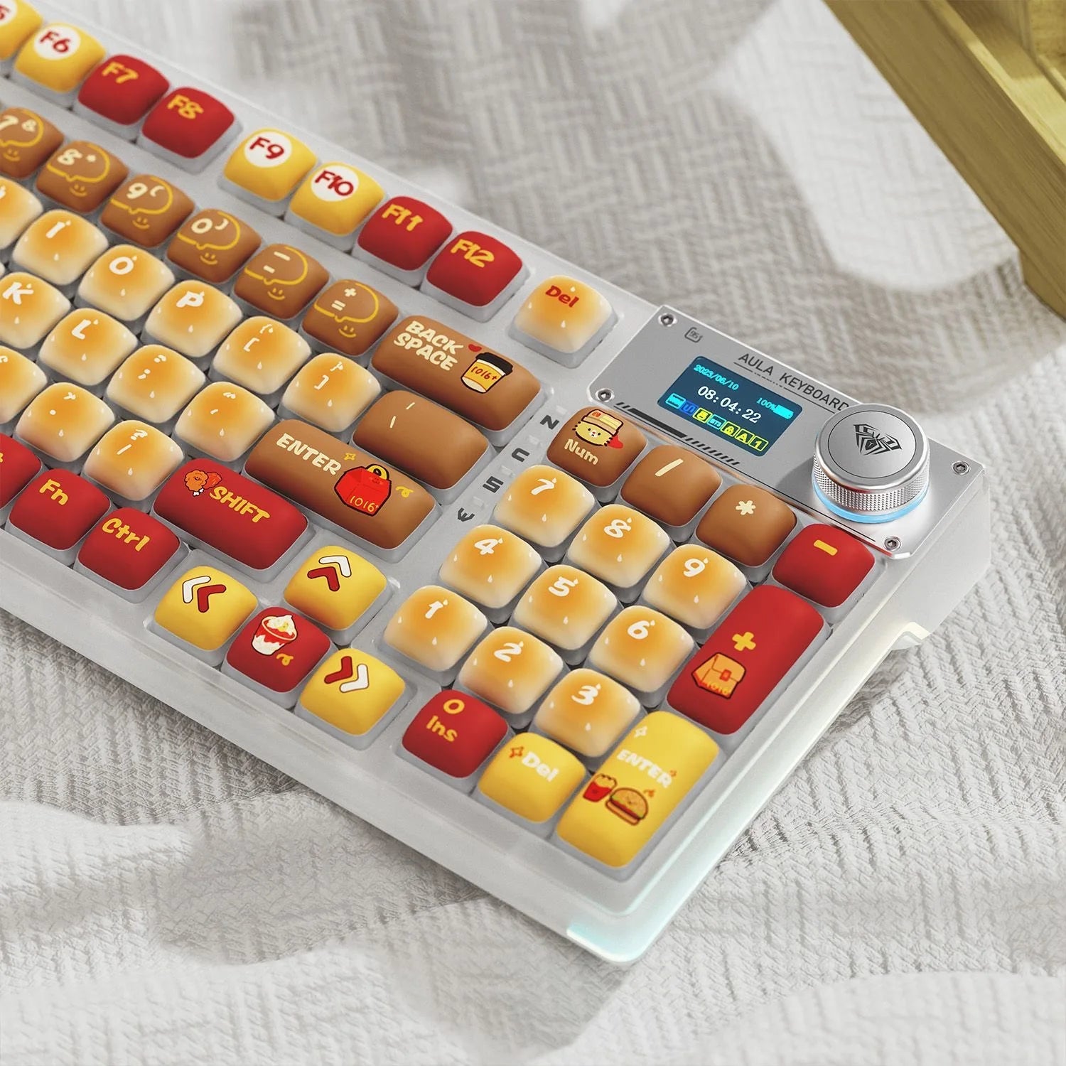 140 Keys Cute Keycaps Cat MOG Keycaps PBT Pink Keys Gift for Girl Cute New Square Thermal Sublimation Mechanical Keyboard 6.25U