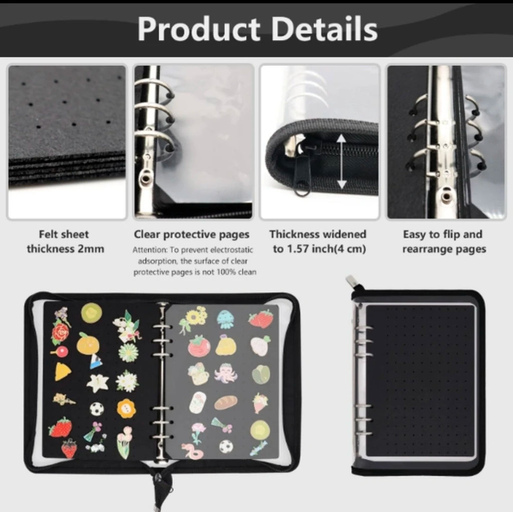 Enamel Pin Display Book & Storage Binder