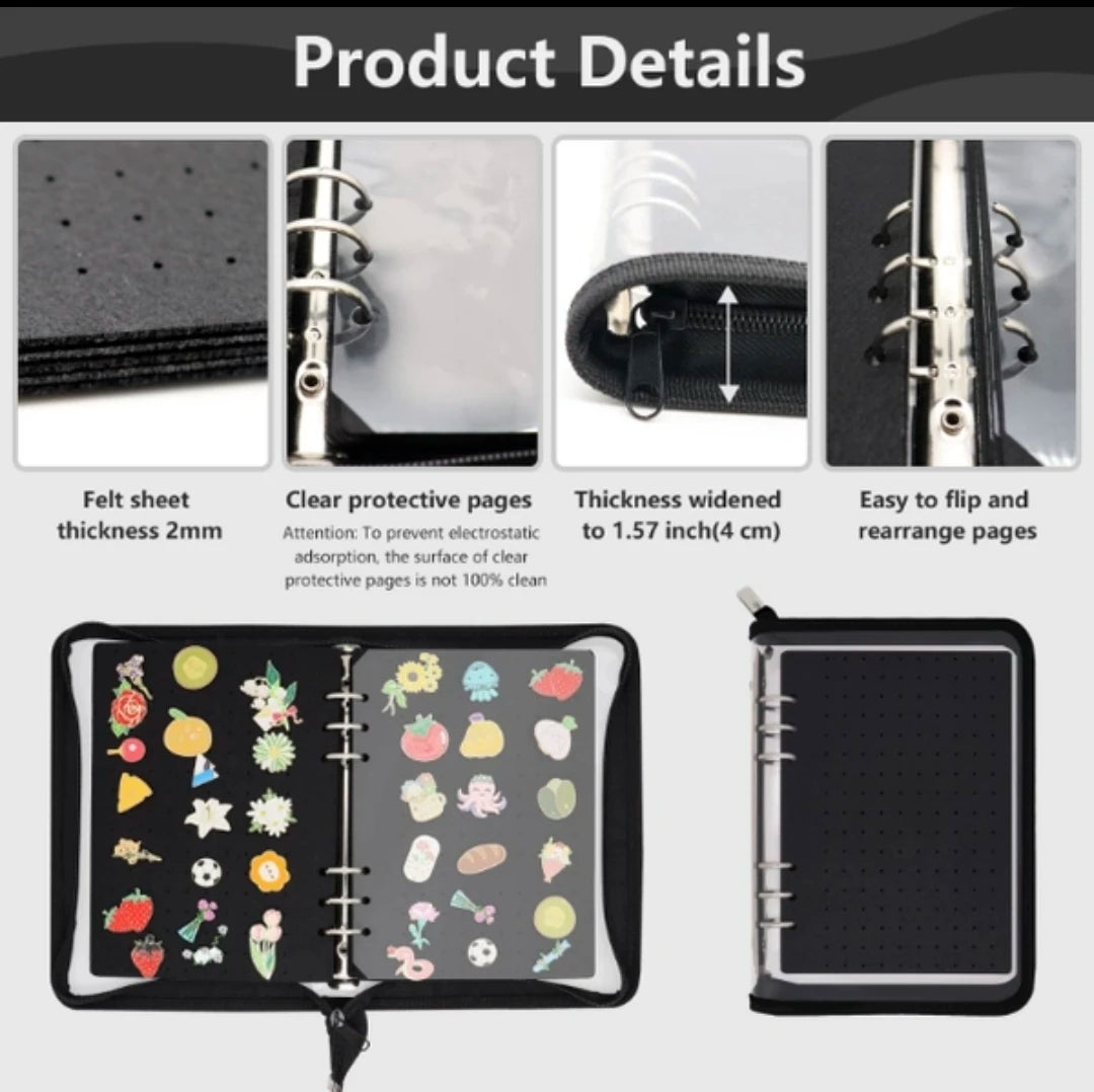 Enamel Pin Display Book & Storage Binder
