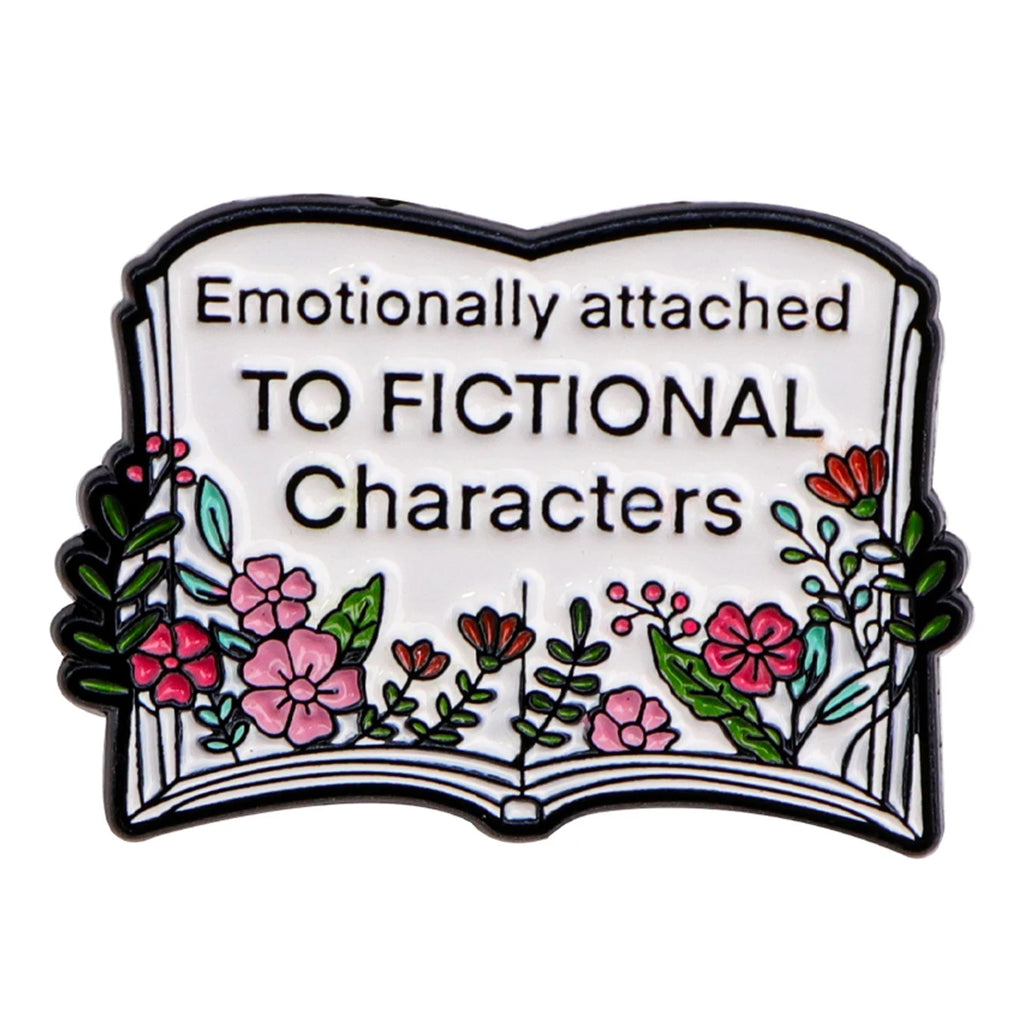 Black Cat Skeleton Book Enamel Pin