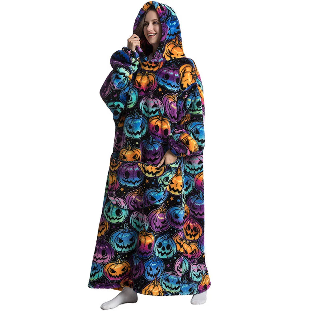 Wearable Sherpa Fleece Blanket Hoodie