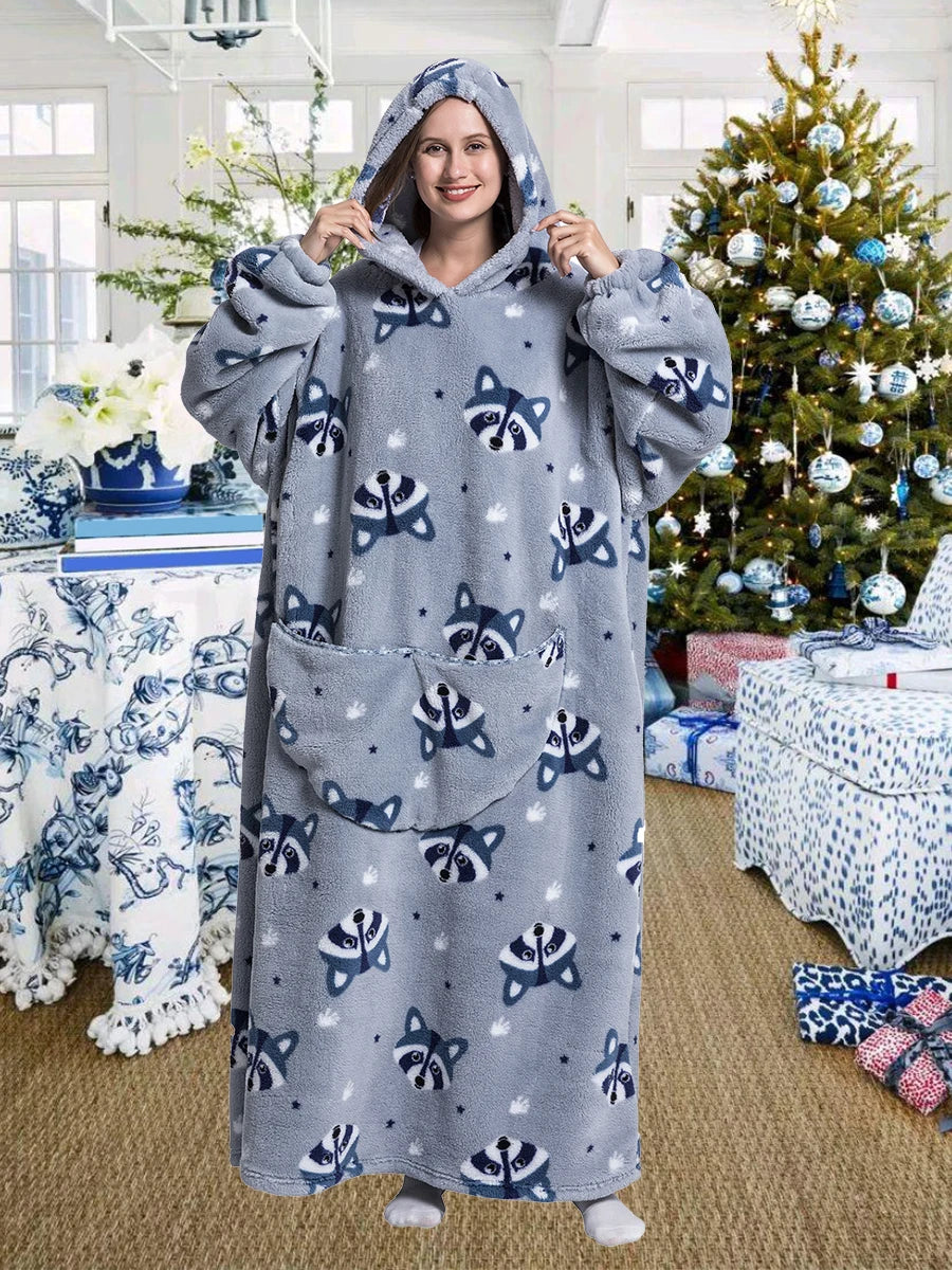 Wearable Sherpa Fleece Blanket Hoodie
