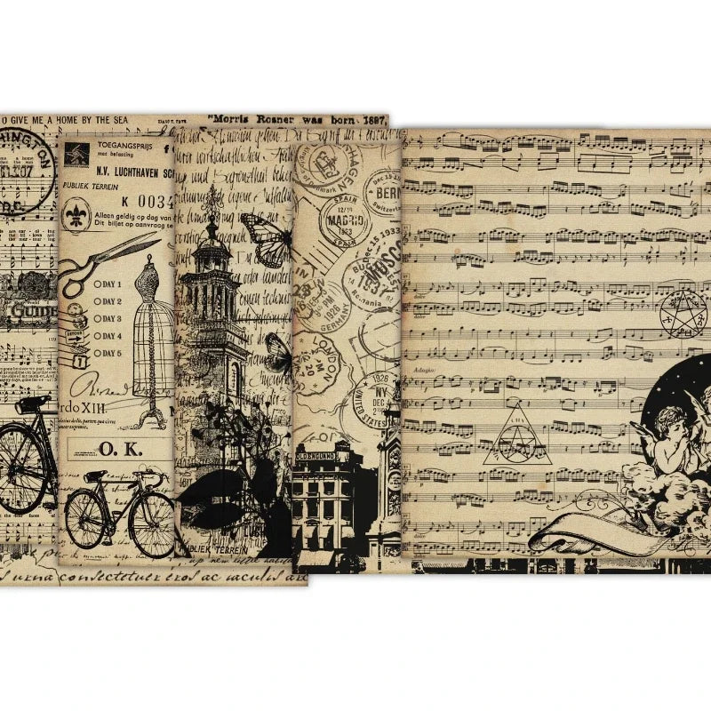 Vintage Scrapbook Paper Pad – Assorted Patterns