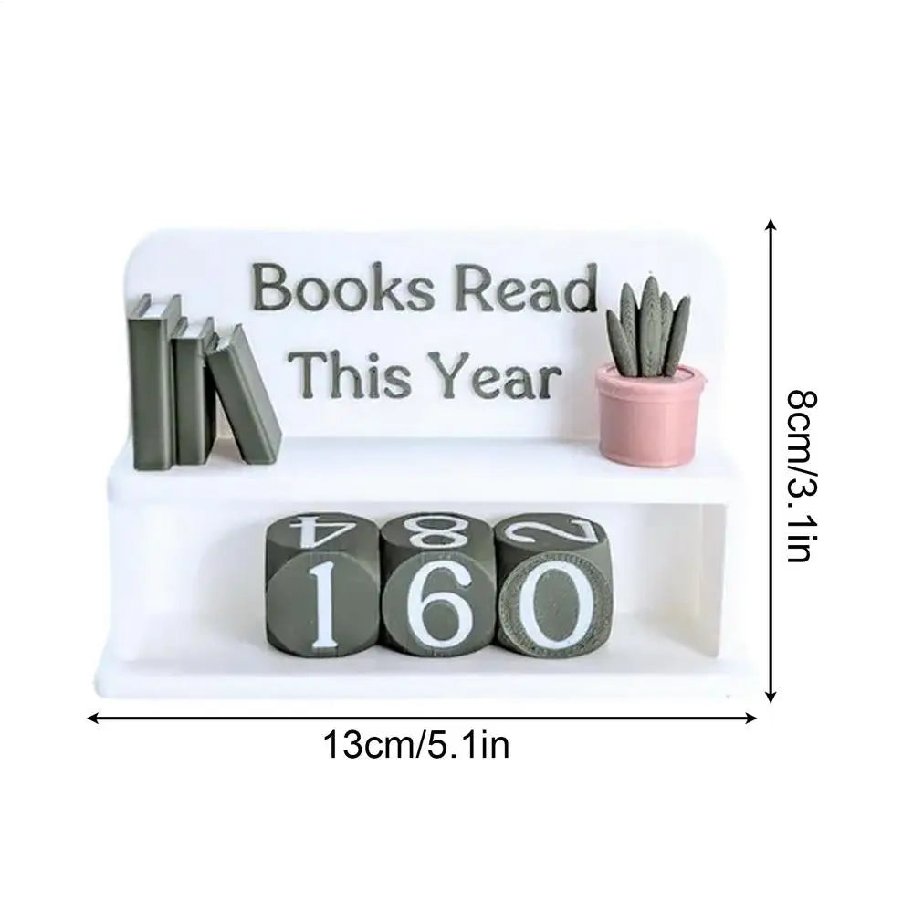 Books Read This Year Counter Bookish Track Shelf Ornament Books Read This Year for Home Librarian Classroom Women Men Kids