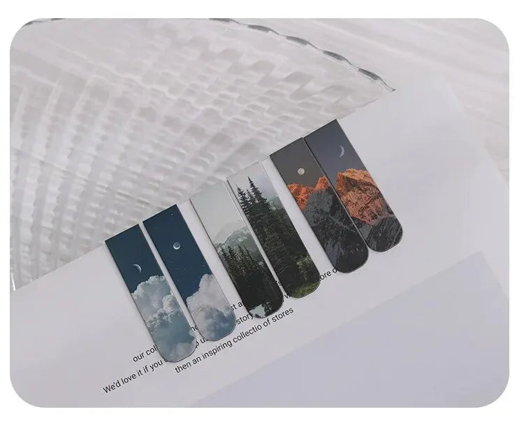 Forest Landscape Magnetic Bookmark Set